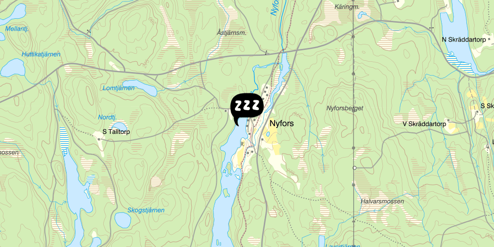 Map showing the location of River Lodge Sweden