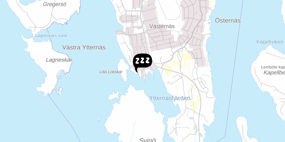 Map showing the location of Pensionat Solhem