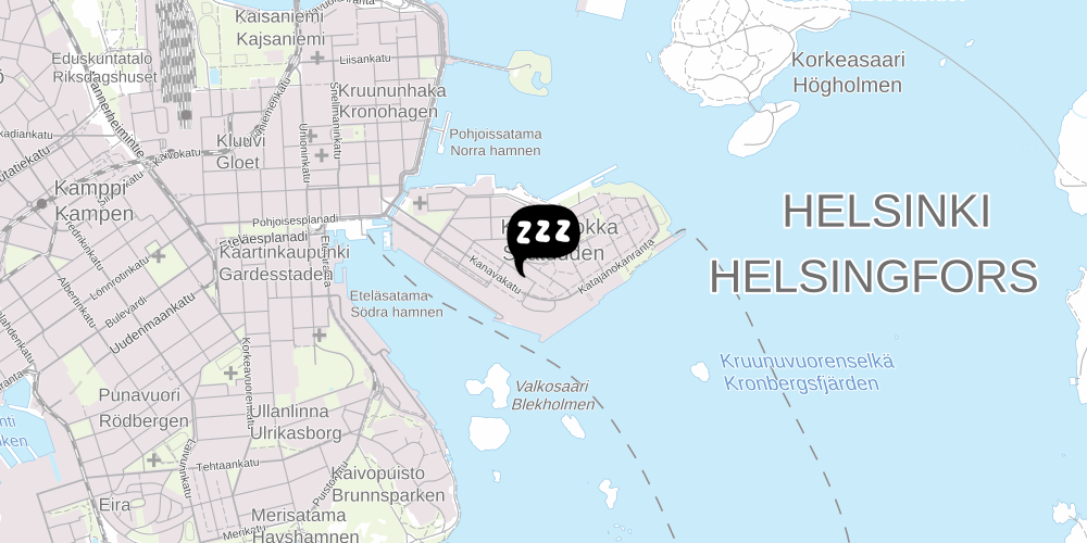 Map showing the location of Eurohostel