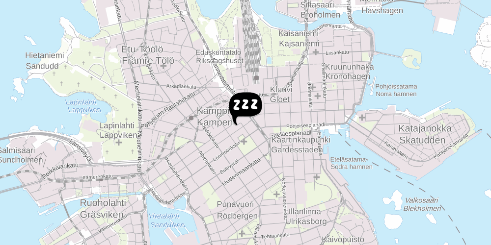 Map showing the location of The YARD Hostel