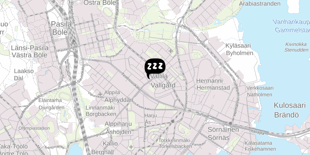 Map showing the location of CheapSleep Hostel