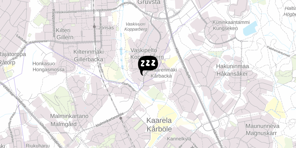 Map showing the location of Asuntohotelli Varahima
