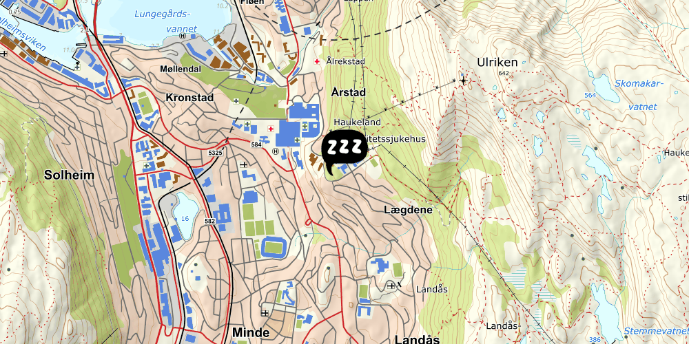 Map showing the location of Montana hostel