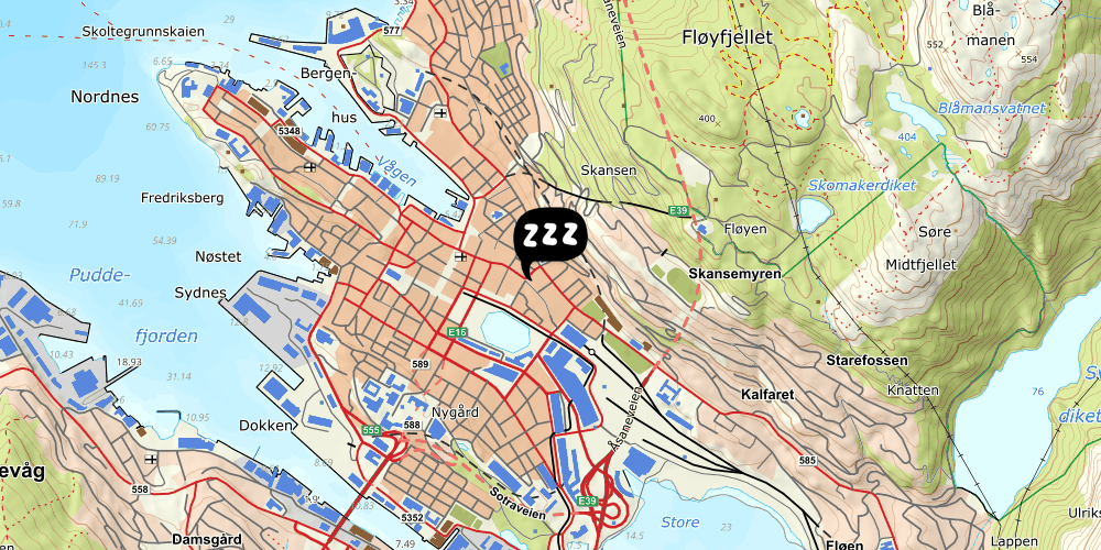 Map showing the location of Budgetel