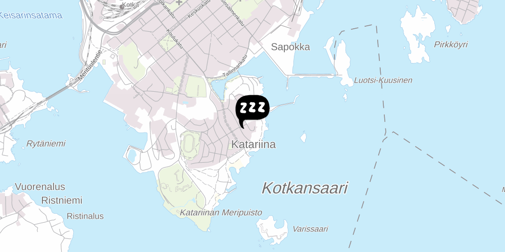 Map showing the location of Gasthaus Vanha-Merivartioasema