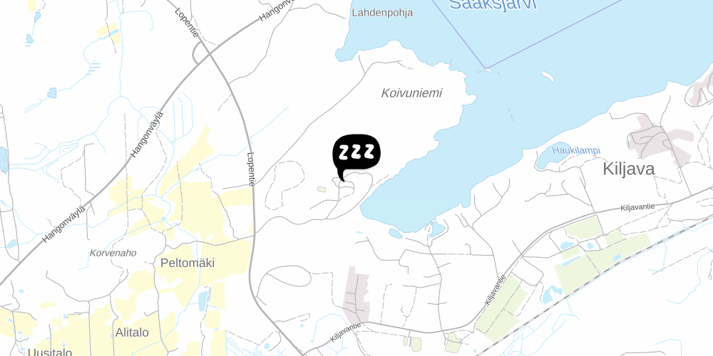 Map showing the location of Forenom Hostel Röykkä