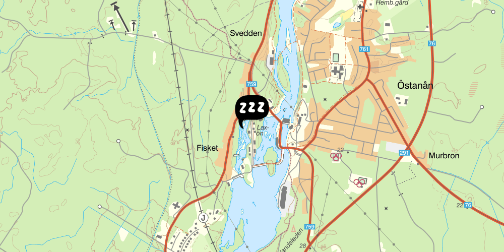 Map showing the location of Officersvillorna