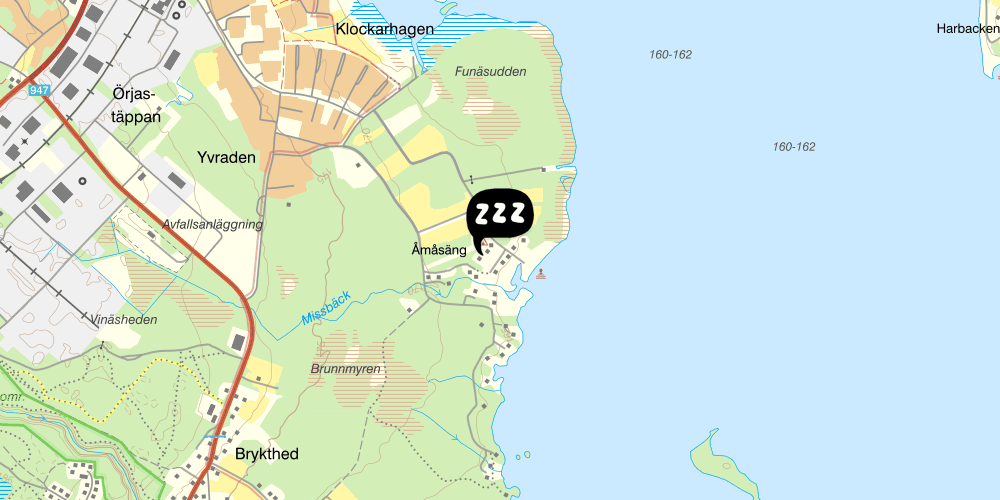 Map showing the location of Åmåsängsgården