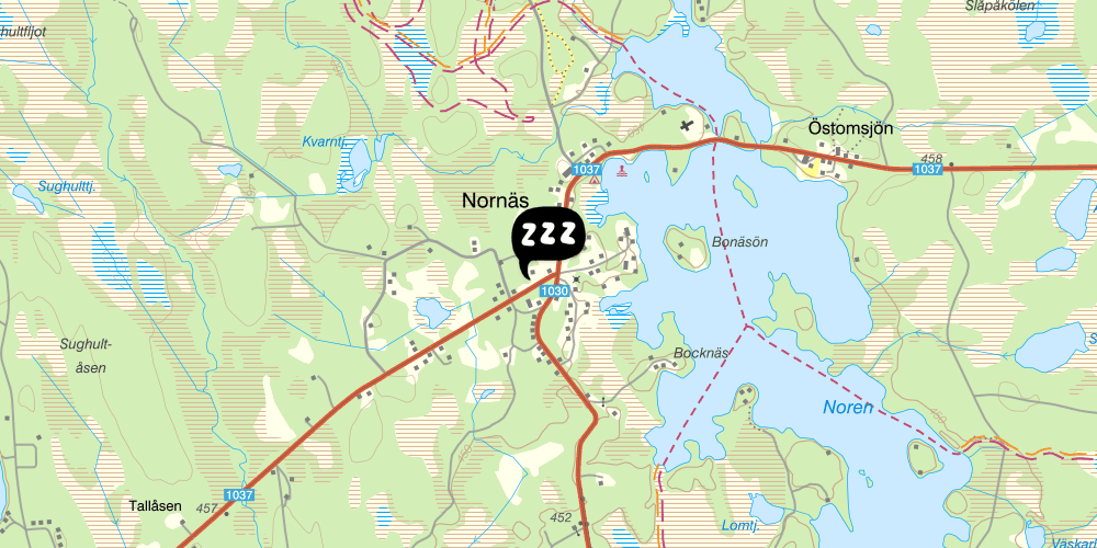 Map showing the location of Lindas apartments