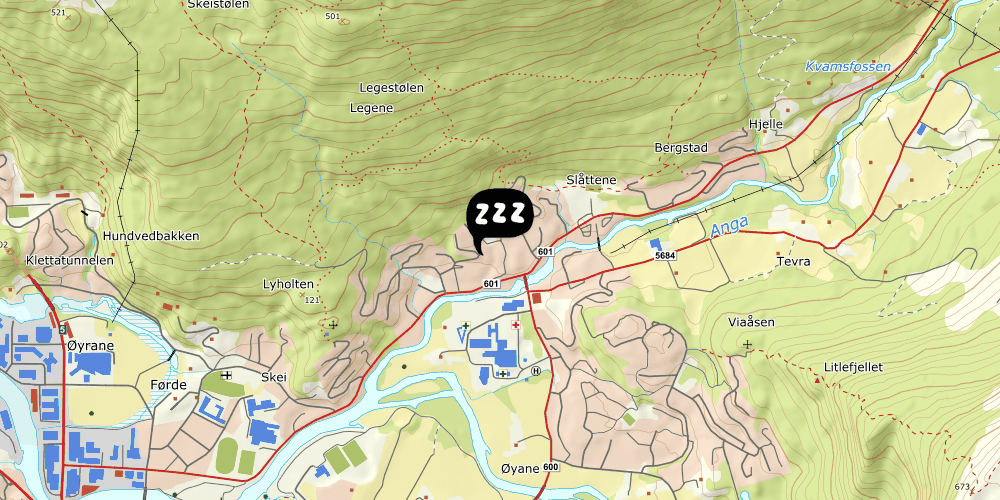 Map showing the location of Førde Sommarhotell
