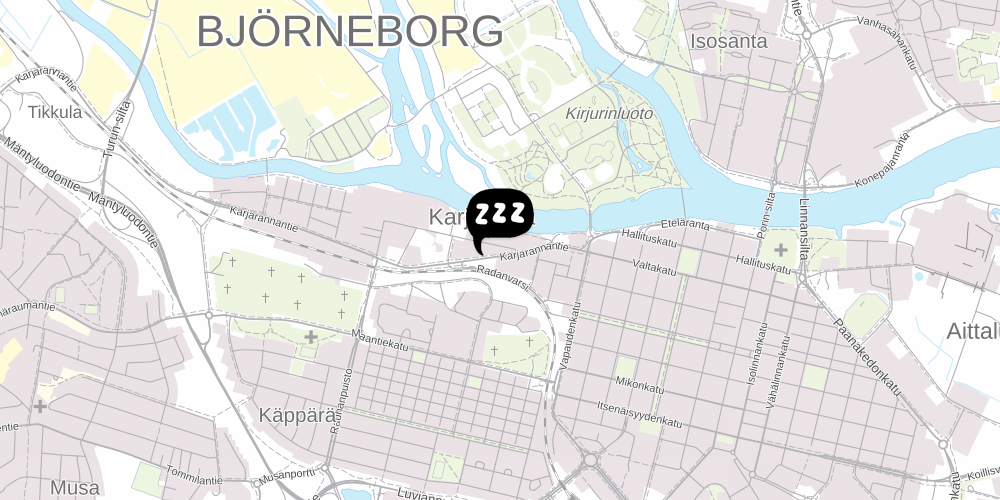 Map showing the location of Hostel River