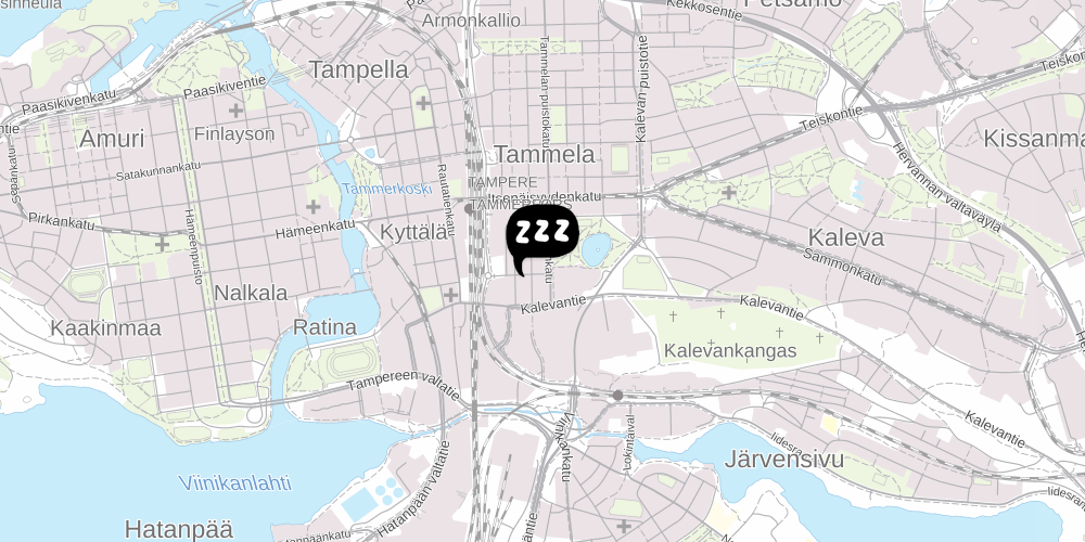 Map showing the location of Dream Hostel