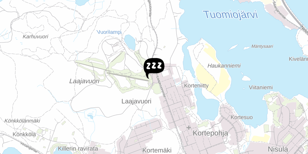 Map showing the location of Outdoor Hostel Laajis