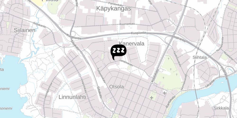 Map showing the location of Scouts' Youth Hostel - Partiotalon Retkeilymaja