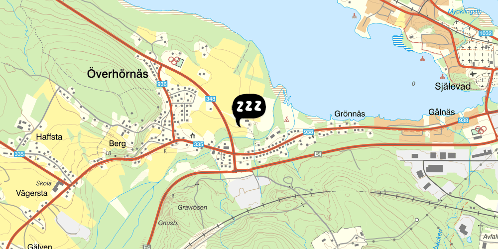 Map showing the location of Högsnäsgården
