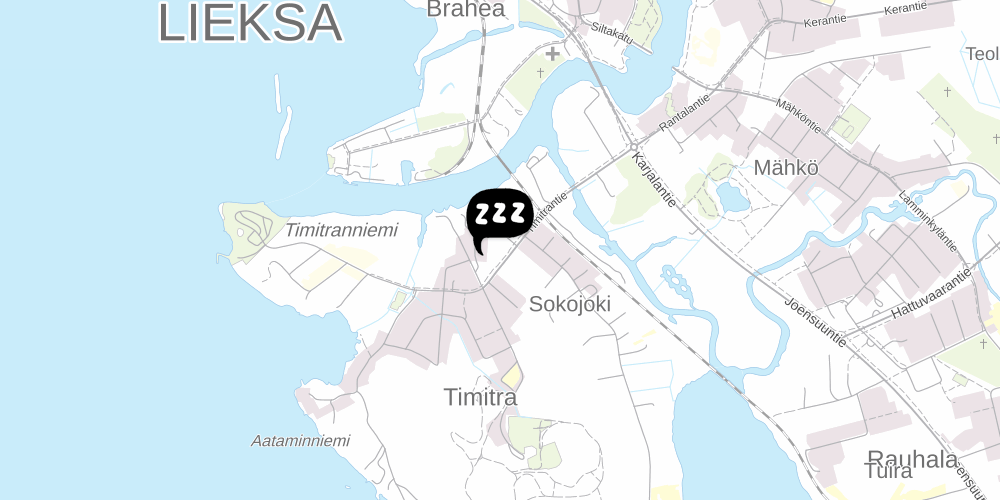 Map showing the location of Timitra Hostel