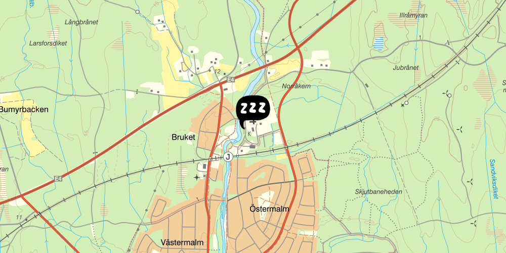 Map showing the location of Statarlängan