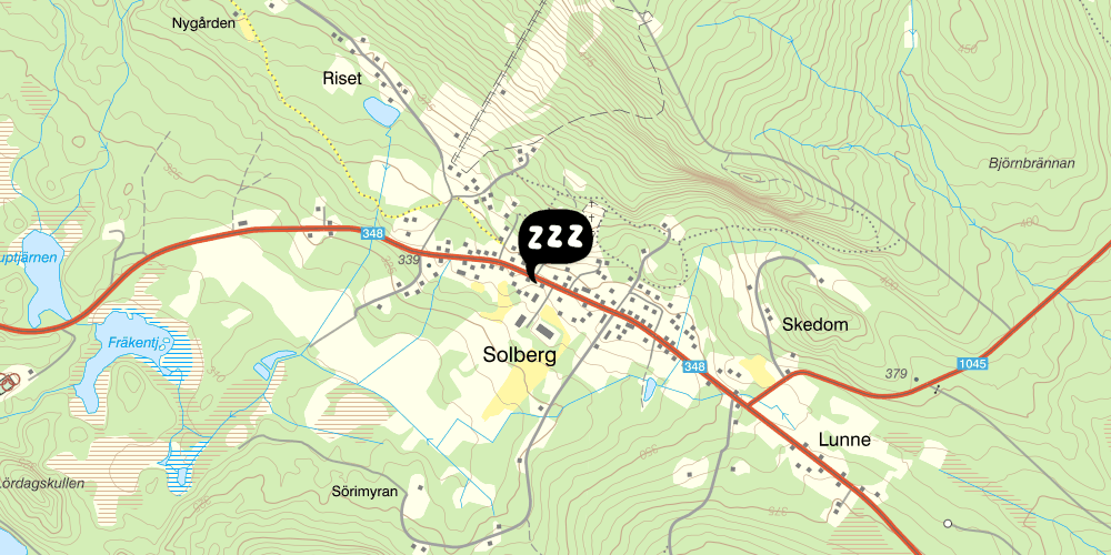 Map showing the location of Villa Solberg