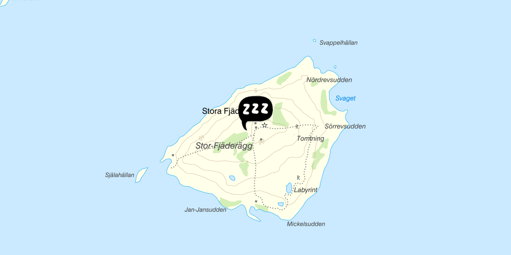 Map showing the location of STF Stora Fjäderägg