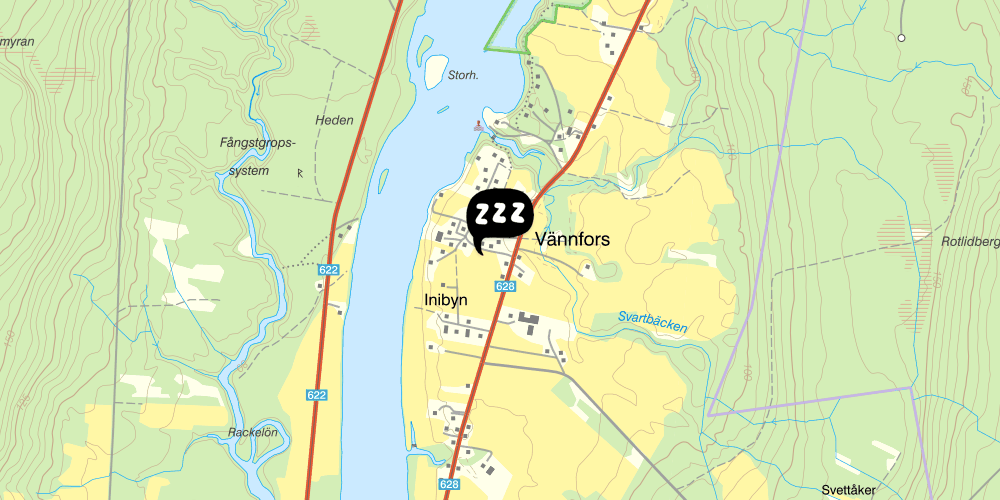 Map showing the location of Wallhalla