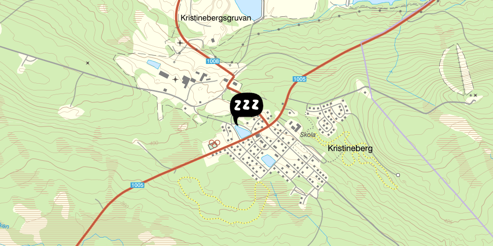 Map showing the location of Thornégården