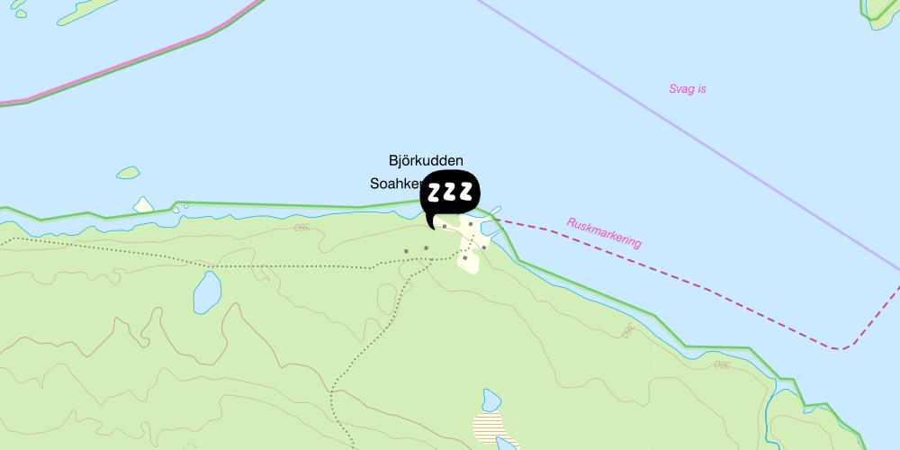 Map showing the location of Björkudden
