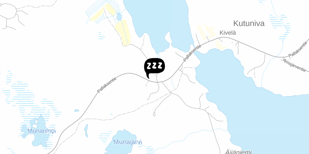 Map showing the location of Törmäslompolon maatilamatkailu