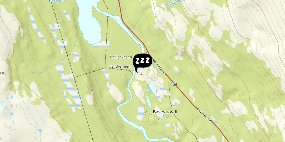 Map showing the location of Helligskogen