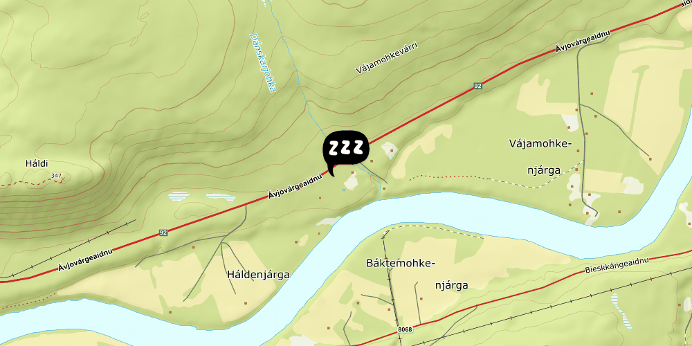 Map showing the location of Engholm's Husky