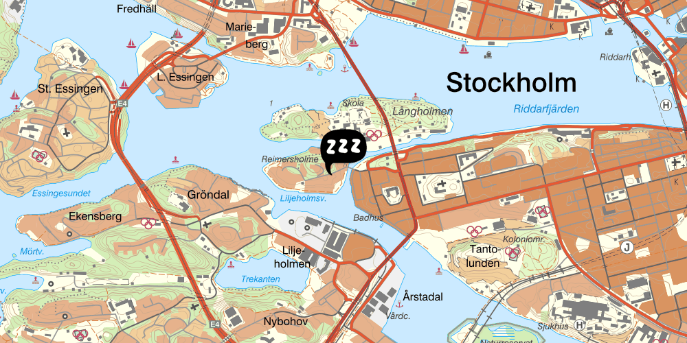 Map showing the location of Reimersholme Hotel