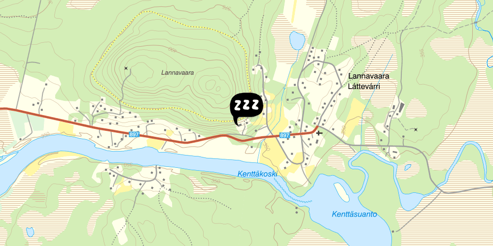 Map showing the location of STF Áilu Arctic Hotel