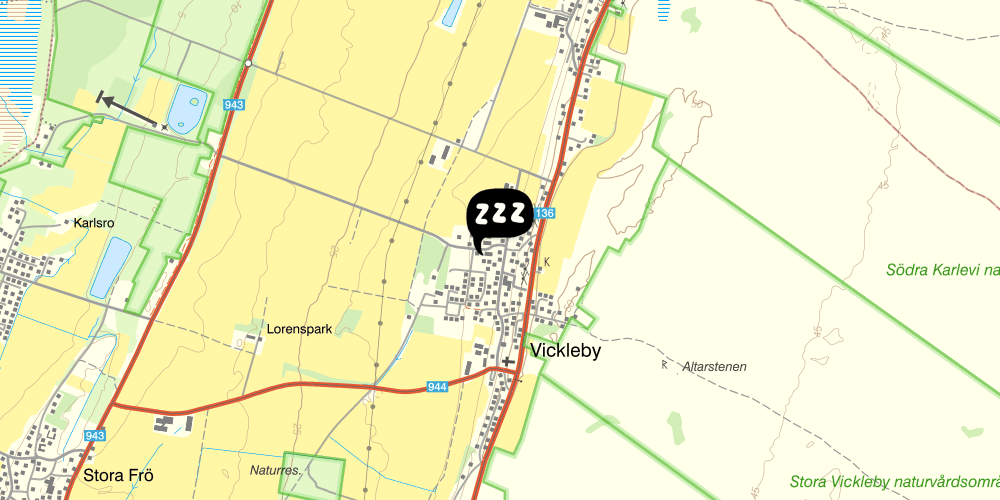 Map showing the location of STF Bo Pensionat Vickleby