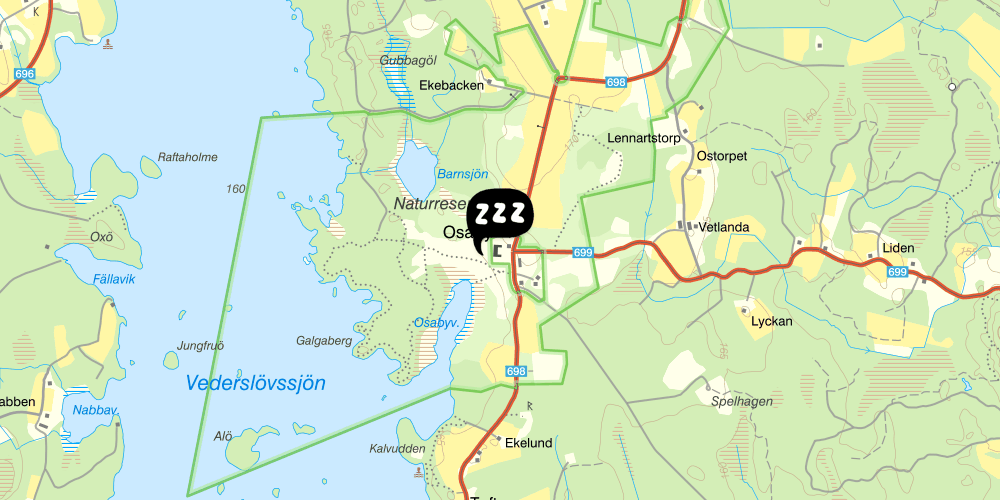 Map showing the location of STF Herrgård de luxe