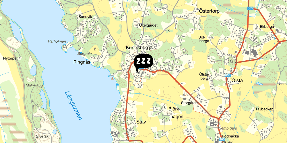 Map showing the location of STF Lilla Sörgården
