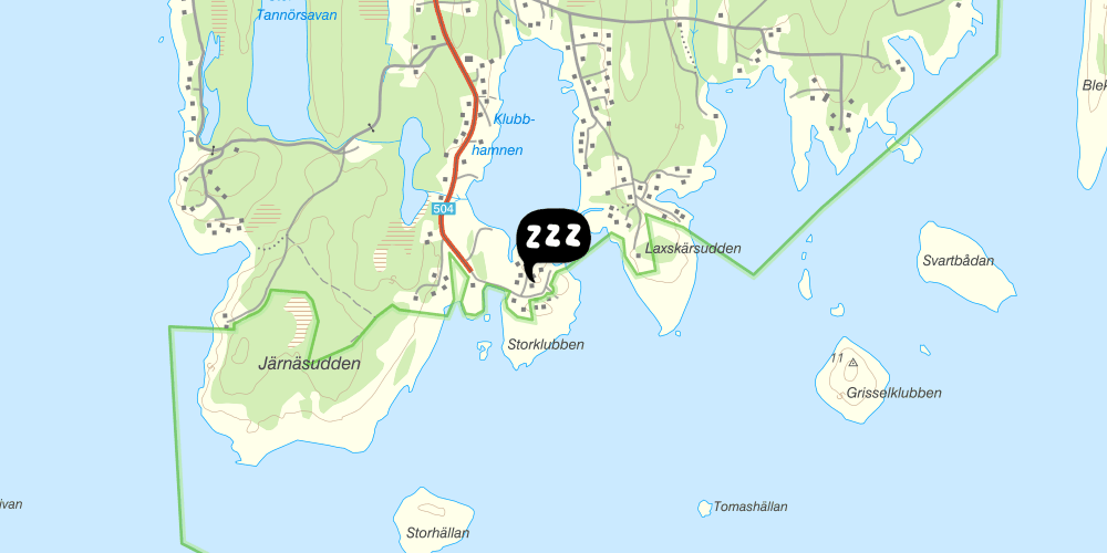 Map showing the location of STF Lotsstugan Järnäsklubb