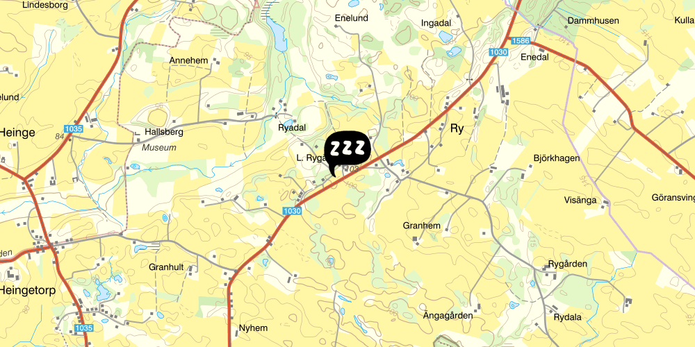 Map showing the location of STF Lövestad Lilla Rygården Bed and Breakfast