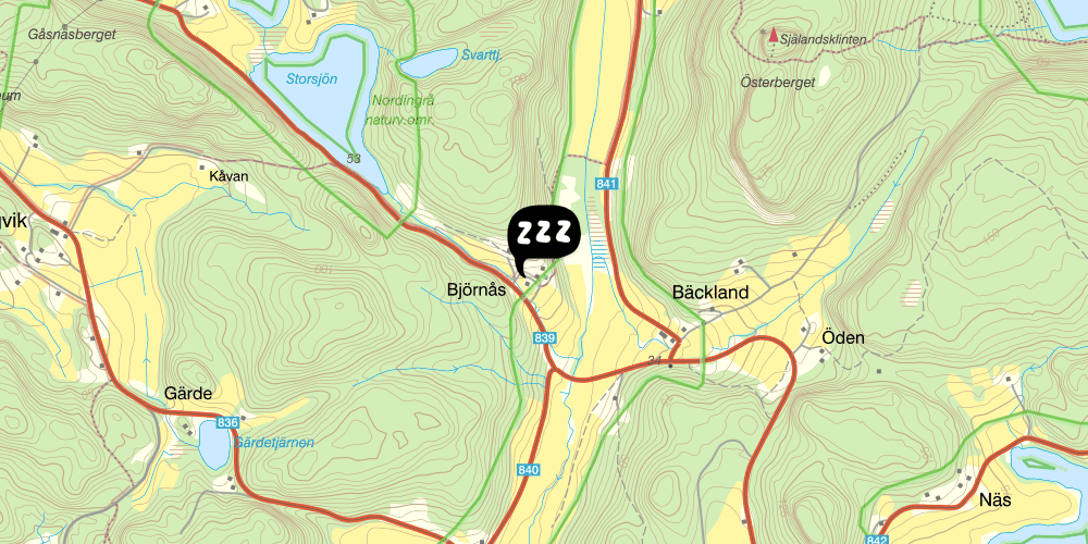 Map showing the location of STF Pelle Åbergsgården Höga Kusten