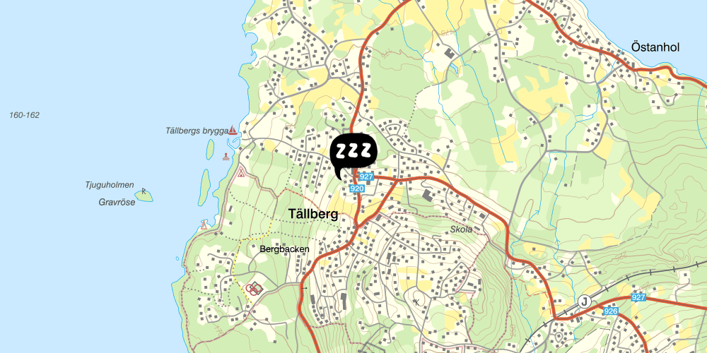 Map showing the location of STF Pensionat Soltägtgården