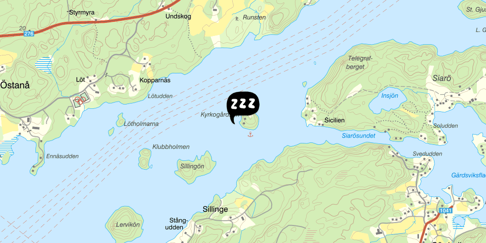 Map showing the location of STF Siaröfortet Skärgårdskrog och Pensionat