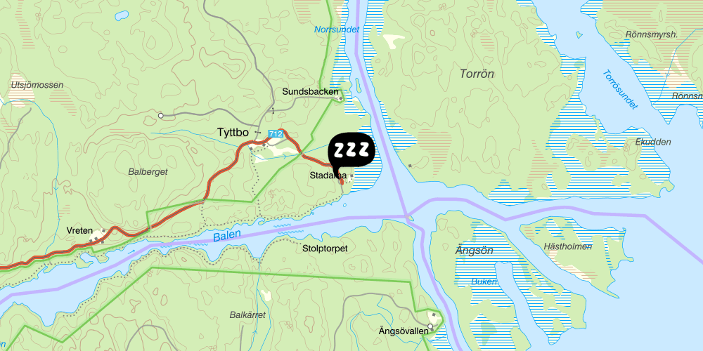 Map showing the location of STF Stad-Arvids stuga Färnebofjärden