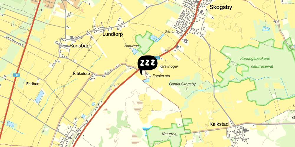 Map showing the location of STF Station Linné