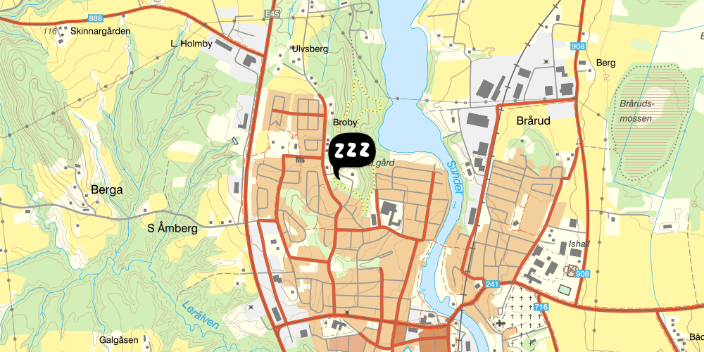 Map showing the location of STF Sunne Hembygdsgård Bed and Breakfast