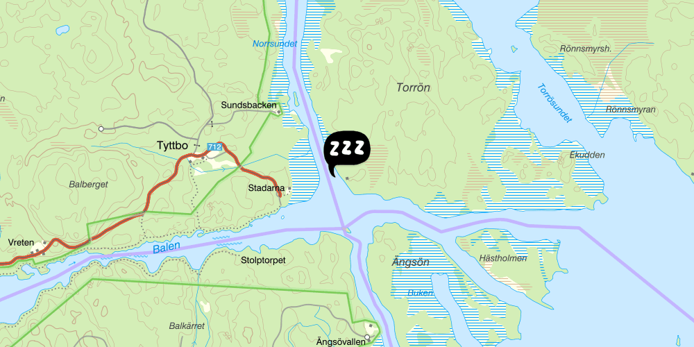 Map showing the location of STF Torröstugan Färnebofjärden