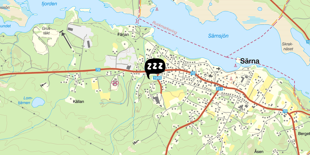 Map showing the location of STF Turistgården Särna Bed and Breakfast