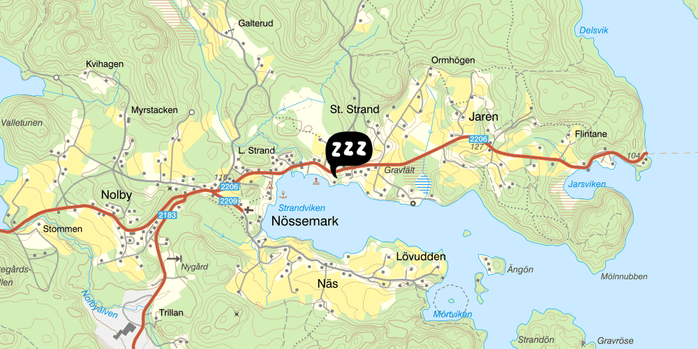 Map showing the location of STF Vita huset vid Stora Le
