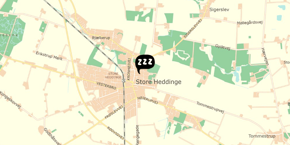 Map showing the location of Danhostel Stevns