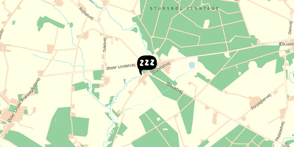 Map showing the location of Ellegaard Herberg