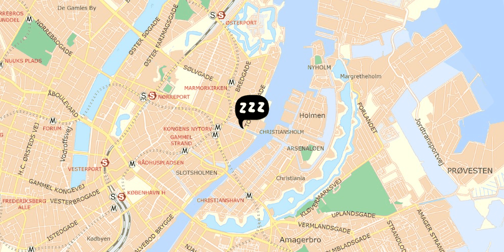 Map showing the location of Nyhavn63