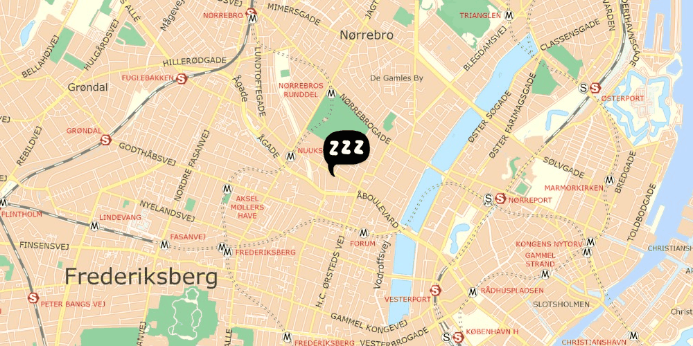 Map showing the location of Sleep in Heaven