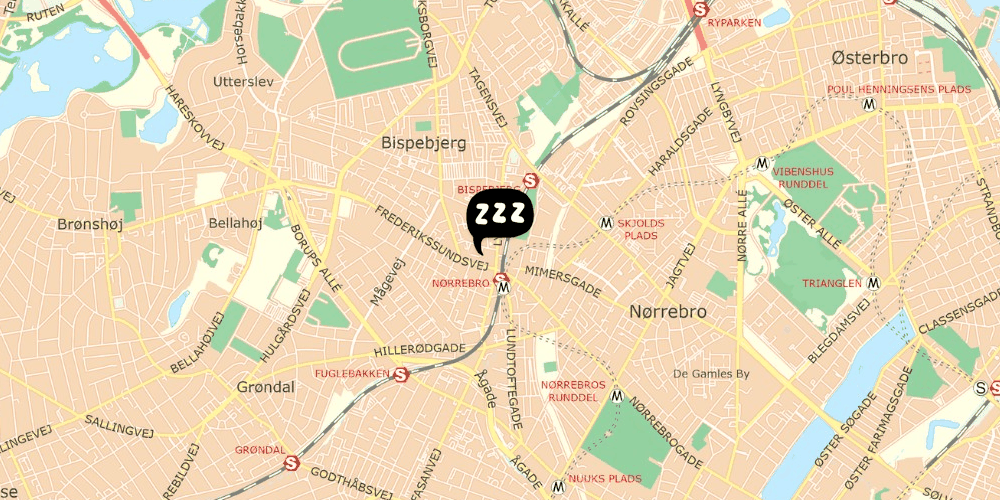 Map showing the location of Urban Camper